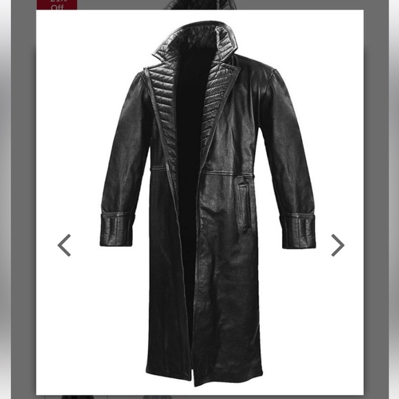 Nick Fury Iron Man 2 Coat Black Leather Long Coat - Picture 10 of 10